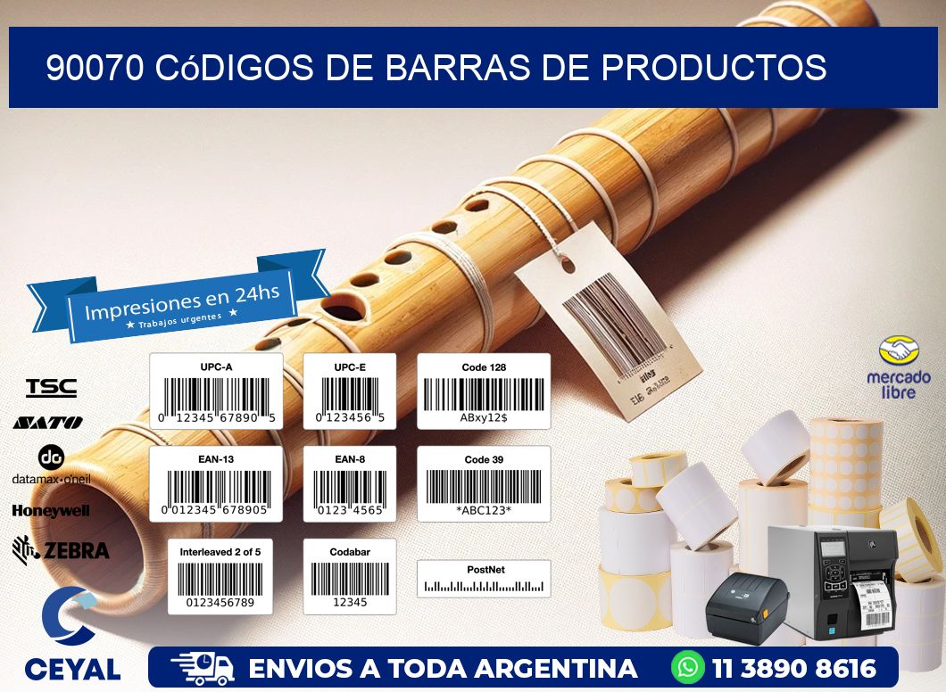90070 Códigos de barras de productos