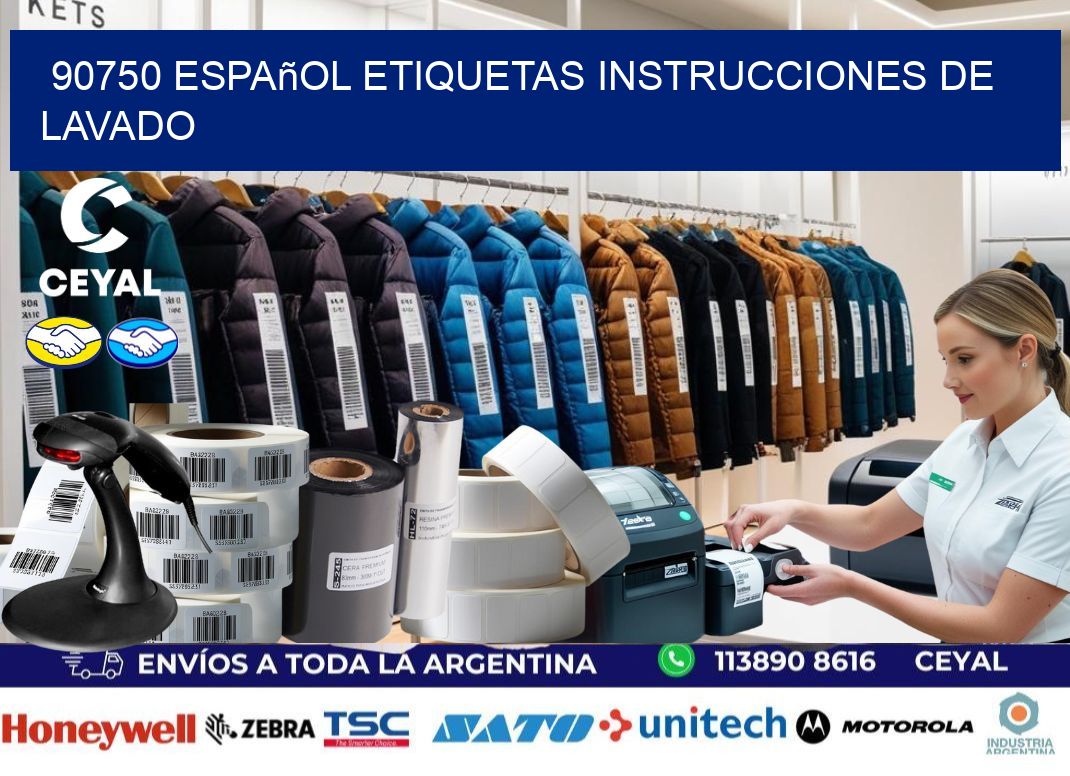 90750 español etiquetas instrucciones de lavado
