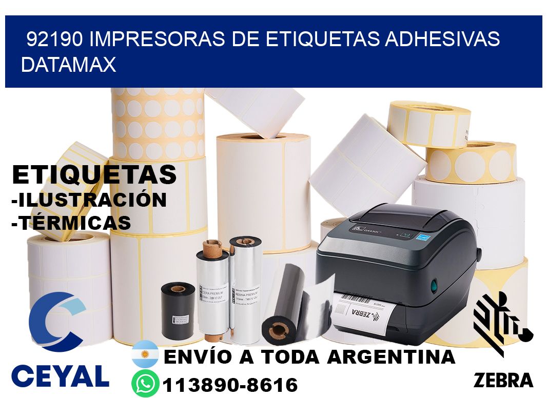 92190 impresoras de etiquetas adhesivas datamax
