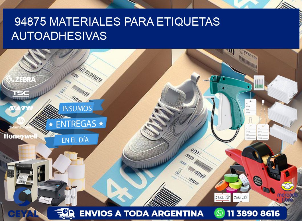 94875 materiales para etiquetas autoadhesivas