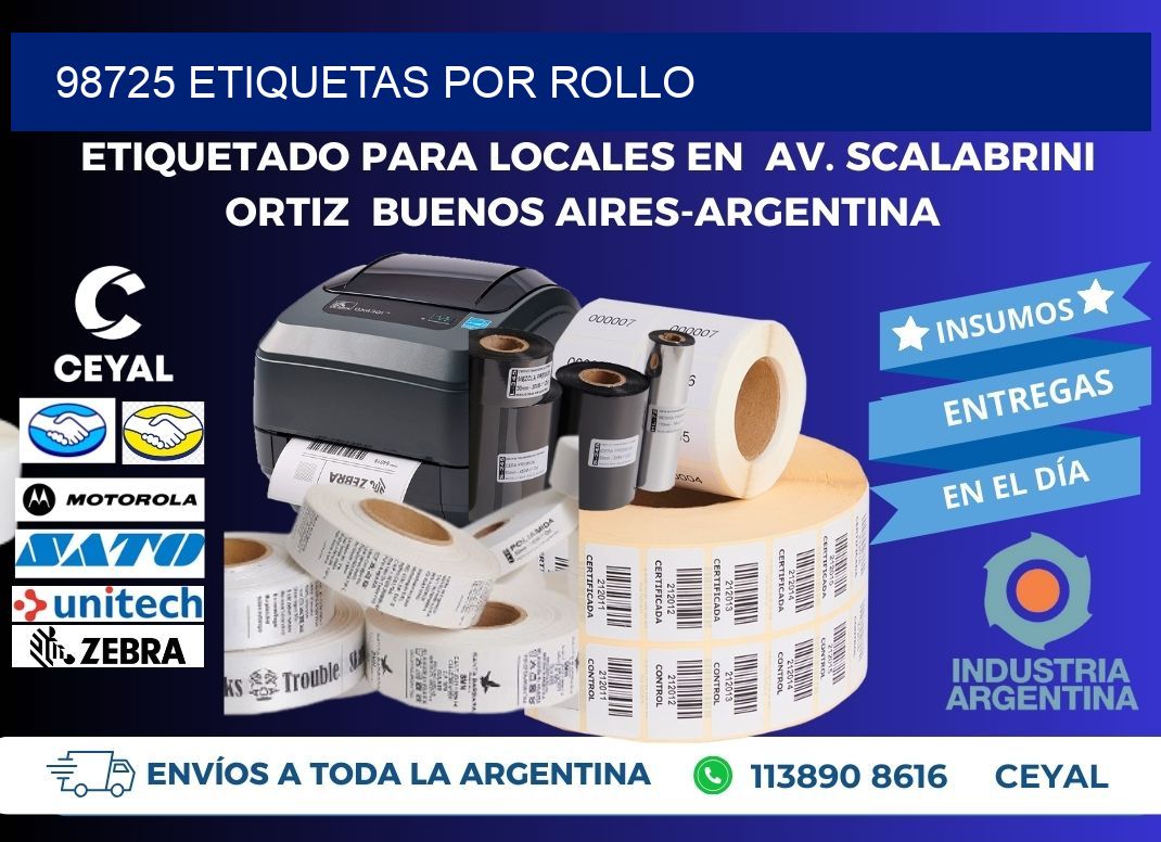 98725 Etiquetas por rollo
