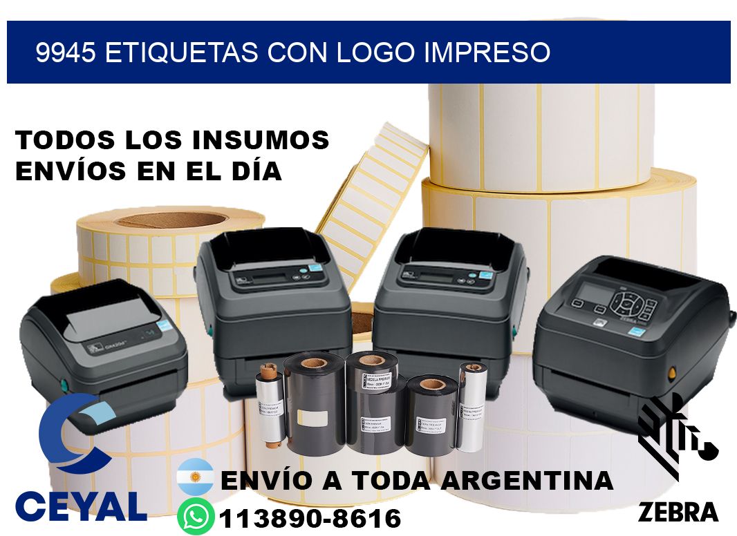 9945 Etiquetas con logo impreso