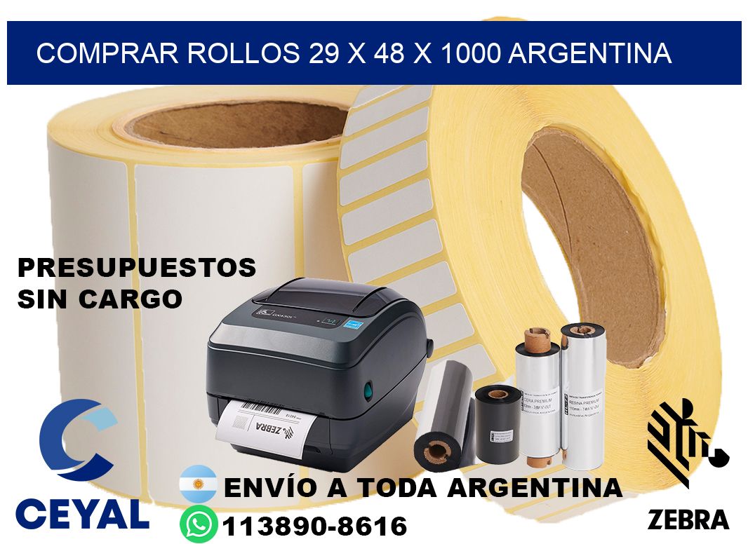 Comprar Rollos 29 x 48 x 1000 argentina