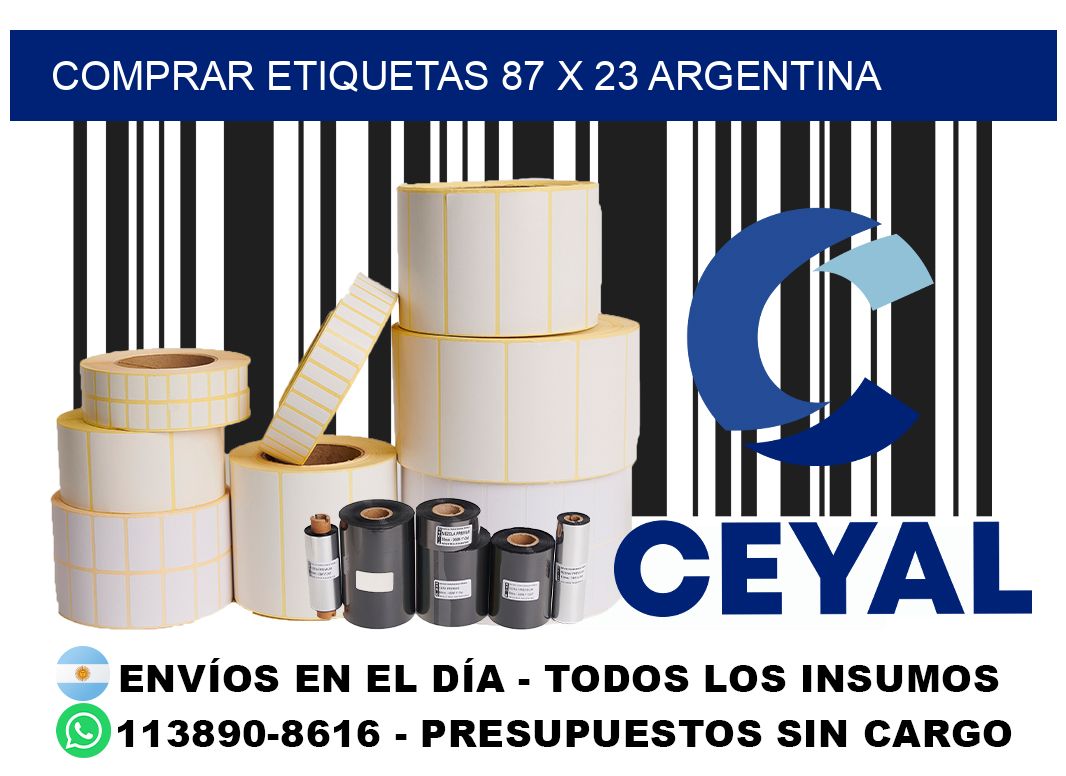Comprar etiquetas 87 x 23 argentina