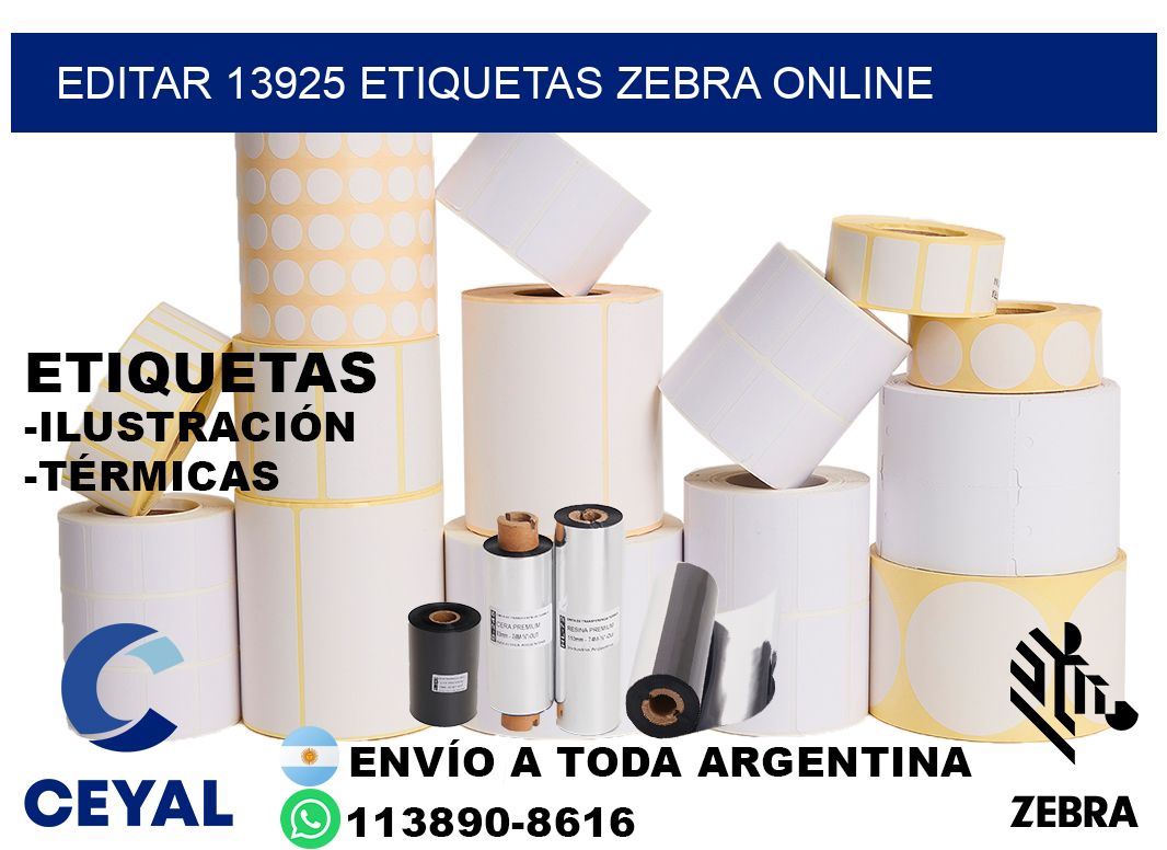EDITAR 13925 ETIQUETAS ZEBRA ONLINE