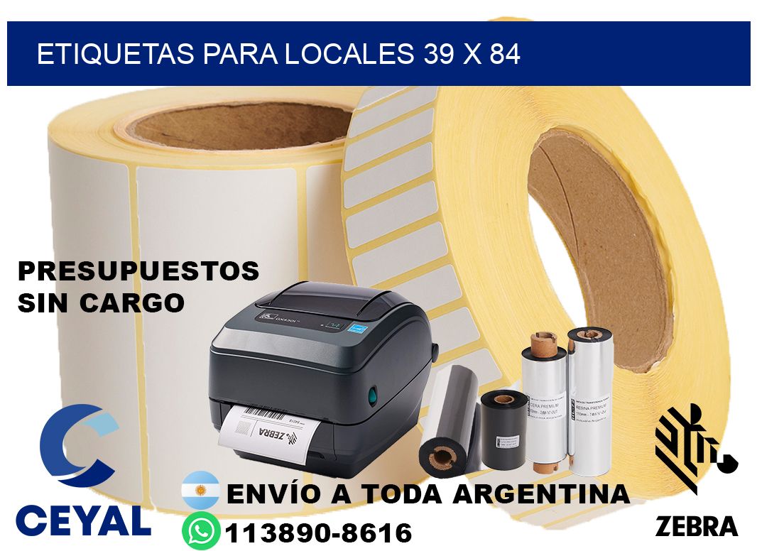 ETIQUETAS PARA LOCALES 39 x 84