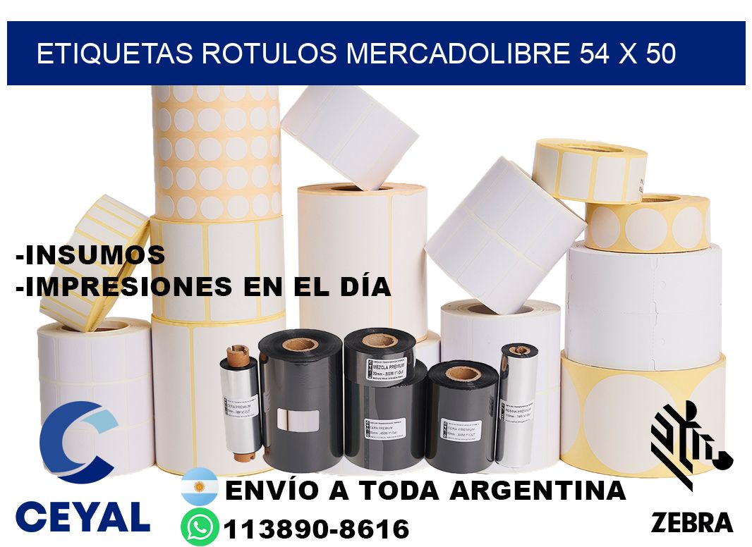 ETIQUETAS ROTULOS MERCADOLIBRE 54 x 50
