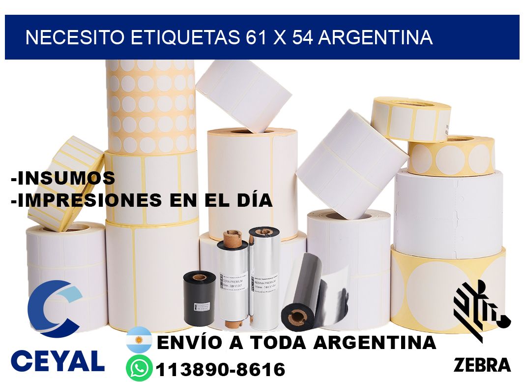 Necesito etiquetas 61 x 54 argentina
