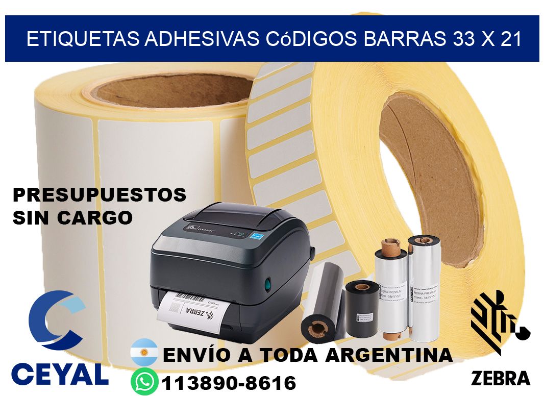 etiquetas adhesivas códigos barras 33 x 21