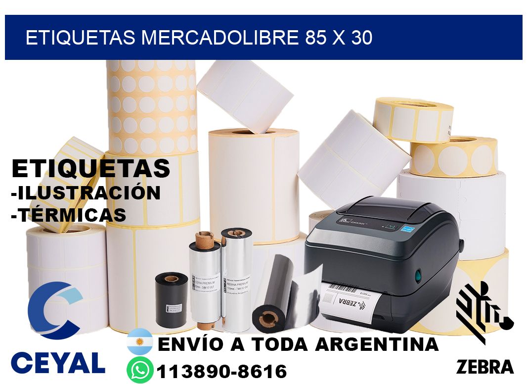 etiquetas mercadolibre 85 x 30