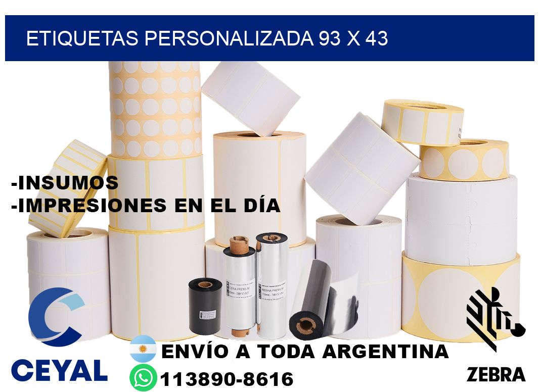 etiquetas personalizada 93 x 43