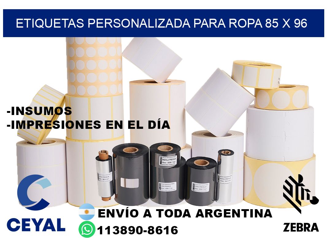 etiquetas personalizada para ropa 85 x 96
