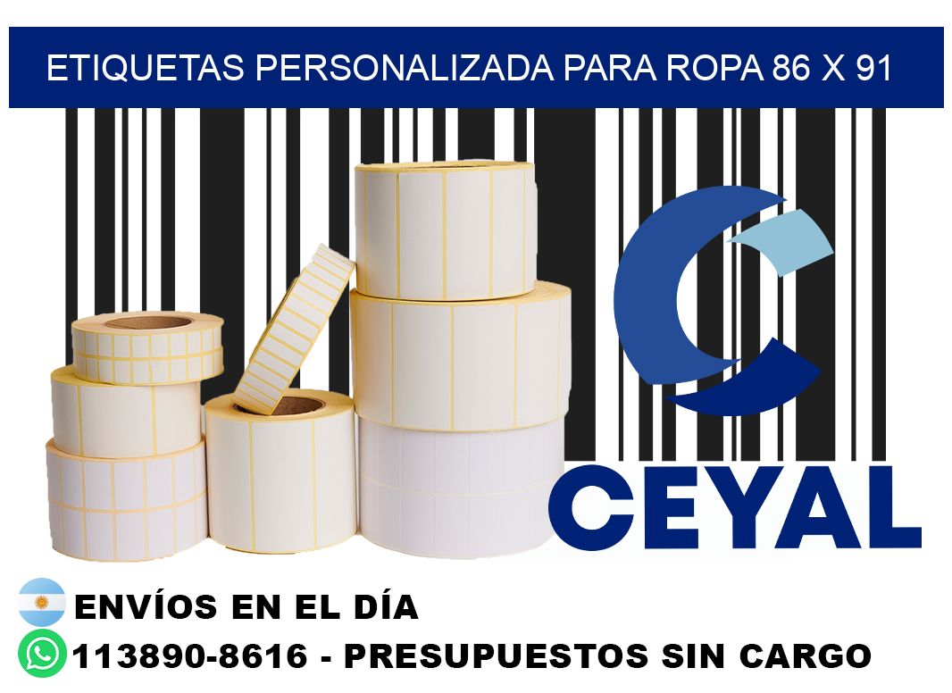etiquetas personalizada para ropa 86 x 91