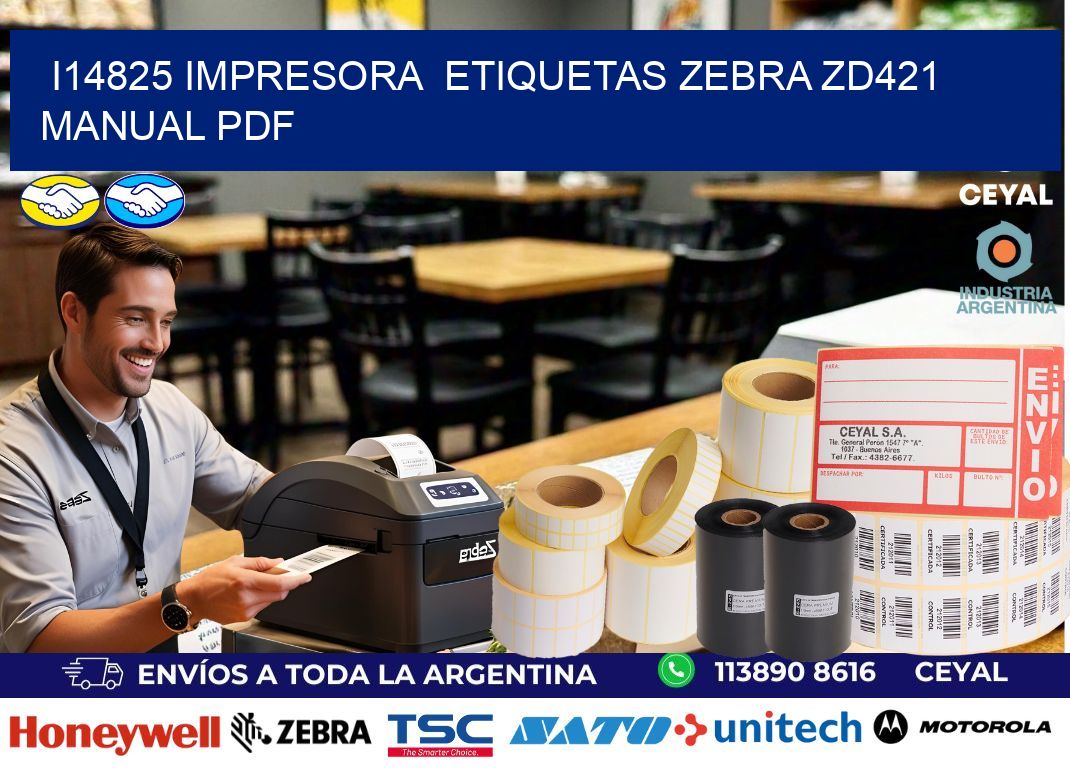 i14825 impresora  etiquetas Zebra ZD421 manual PDF
