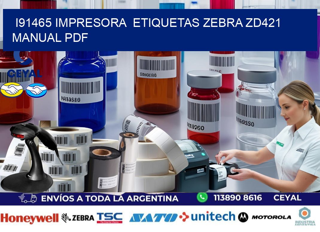 i91465 impresora etiquetas Zebra ZD421 manual PDF
