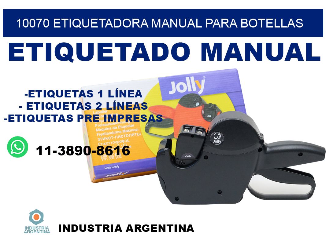 10070 etiquetadora manual para botellas