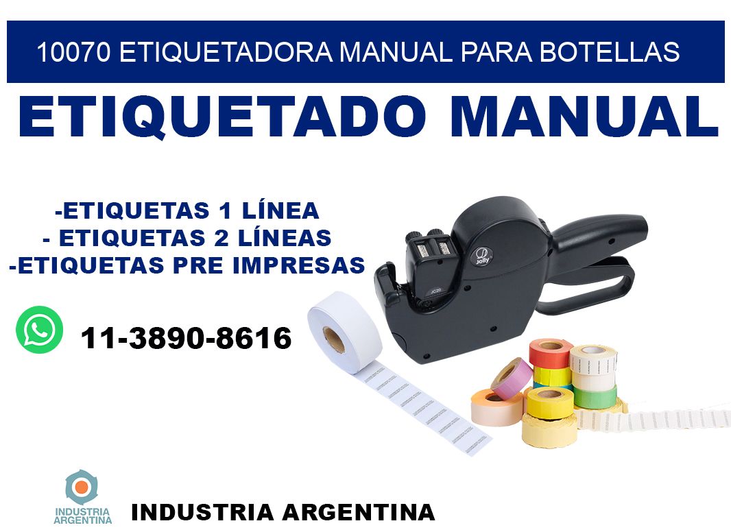 10070 etiquetadora manual para botellas
