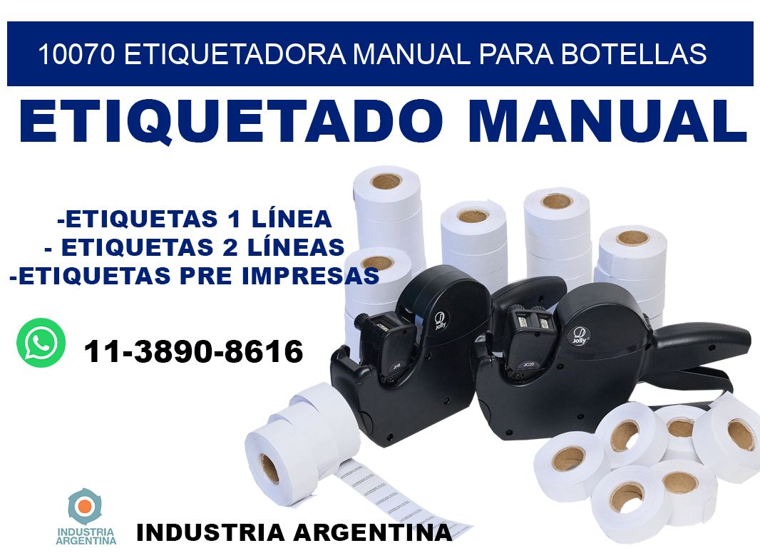 10070 etiquetadora manual para botellas