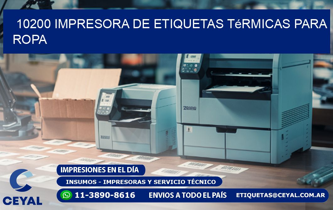 10200 impresora de etiquetas térmicas para ropa