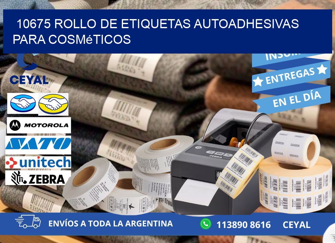 10675 rollo de etiquetas autoadhesivas para cosméticos