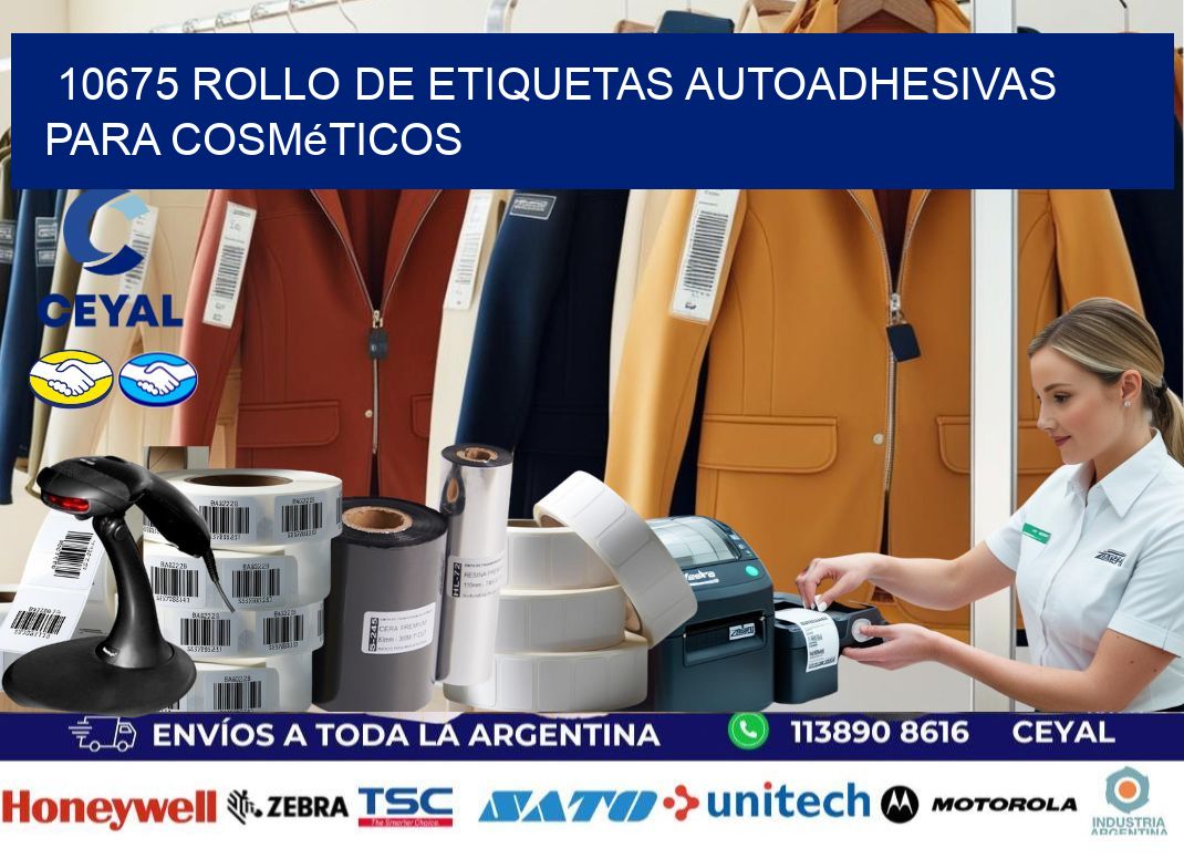 10675 rollo de etiquetas autoadhesivas para cosméticos