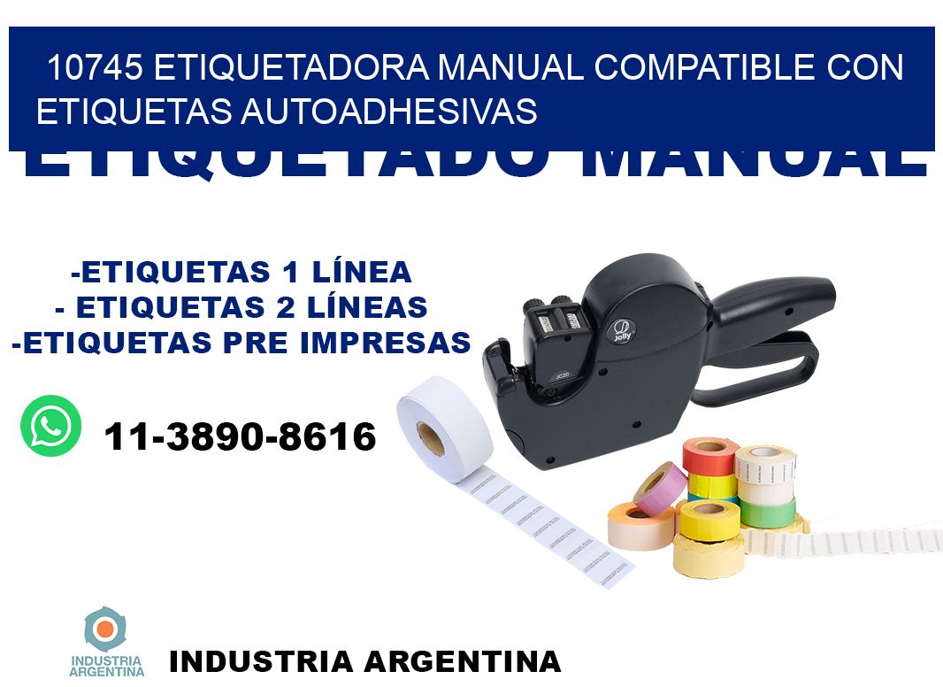 10745 etiquetadora manual compatible con etiquetas autoadhesivas