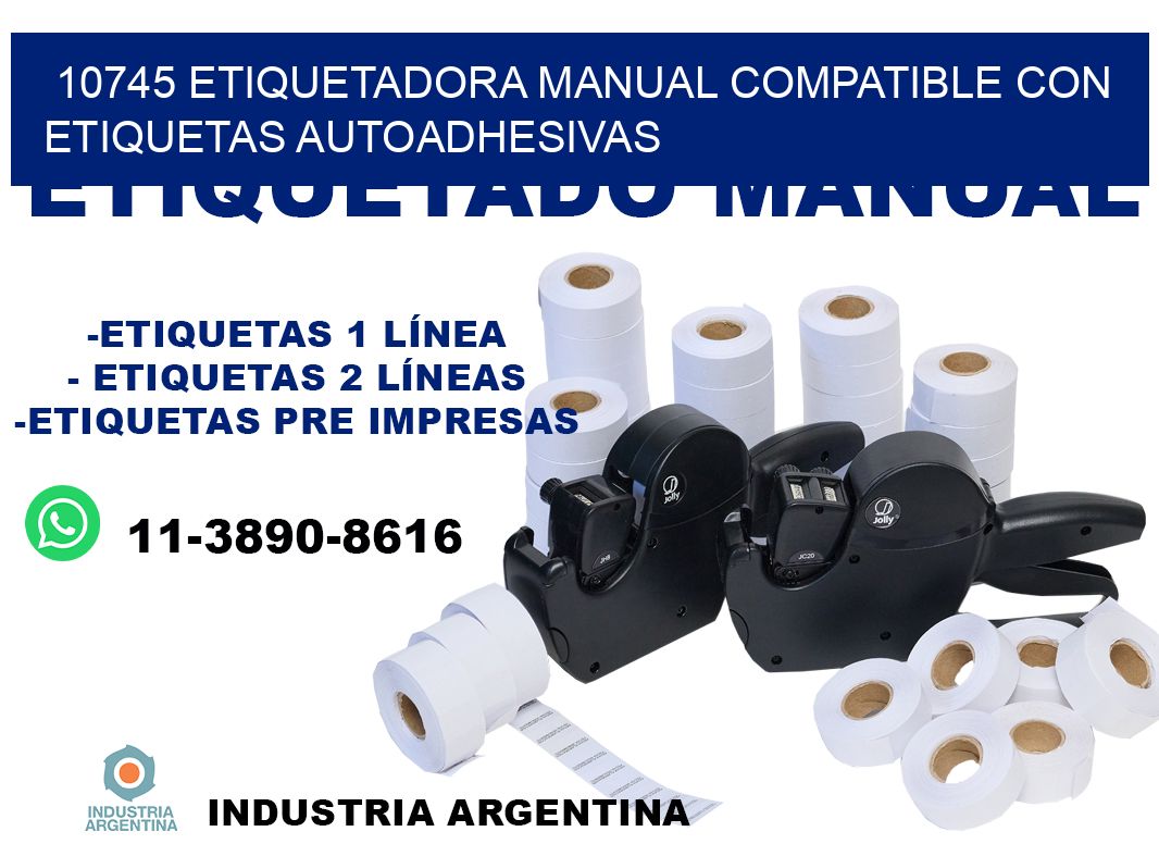 10745 etiquetadora manual compatible con etiquetas autoadhesivas