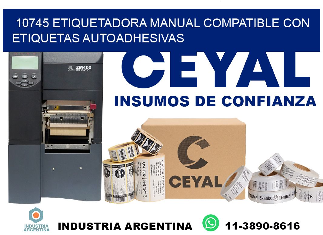 10745 etiquetadora manual compatible con etiquetas autoadhesivas