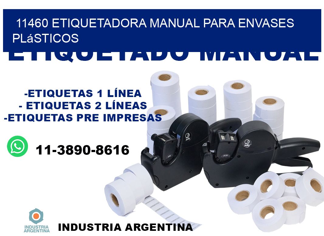 11460 etiquetadora manual para envases plásticos