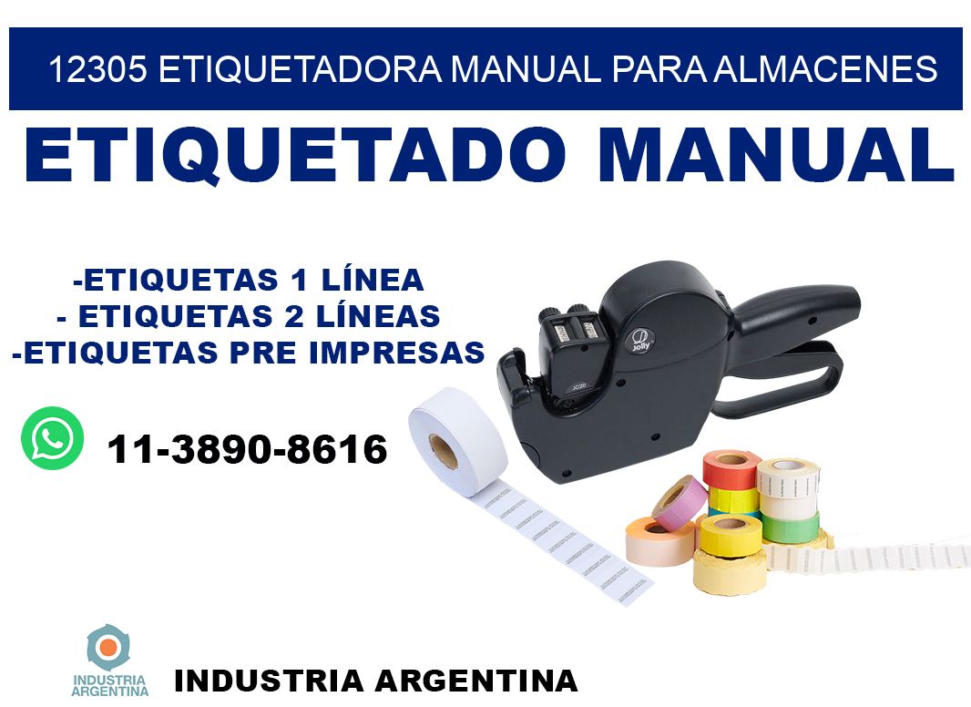 12305 etiquetadora manual para almacenes