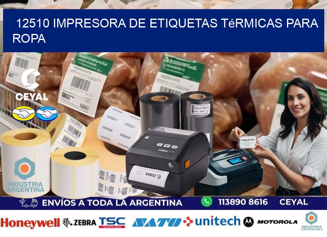 12510 impresora de etiquetas térmicas para ropa