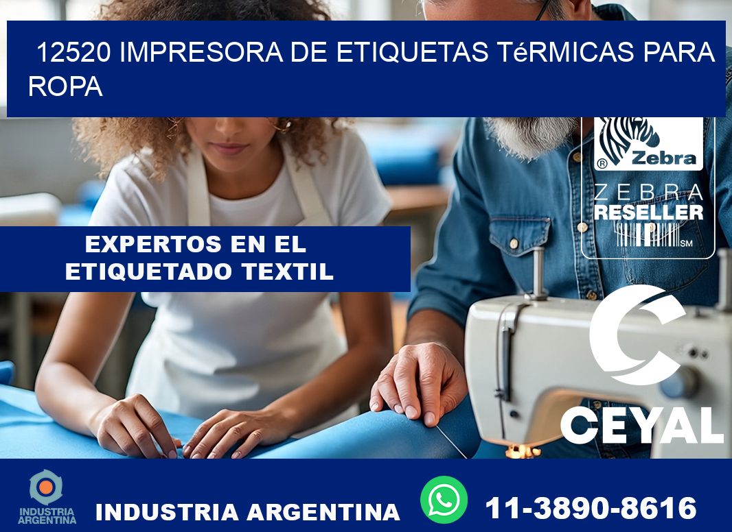 12520 impresora de etiquetas térmicas para ropa