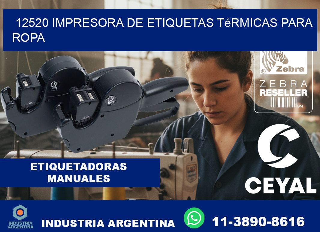 12520 impresora de etiquetas térmicas para ropa