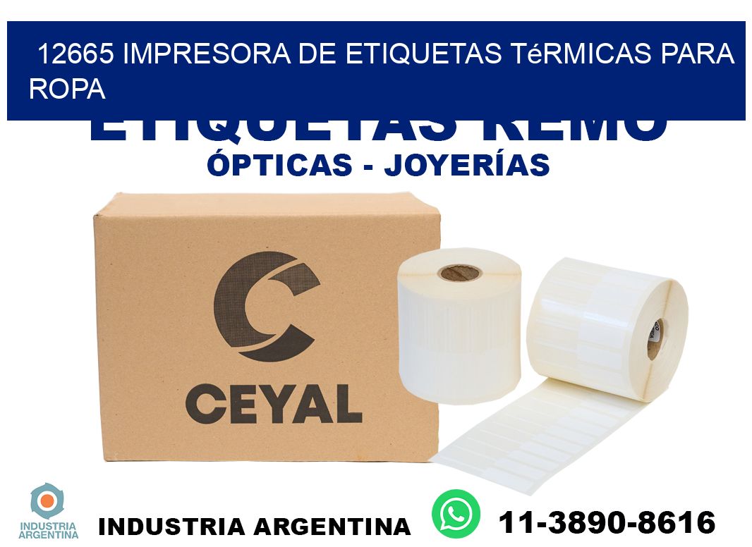 12665 impresora de etiquetas térmicas para ropa