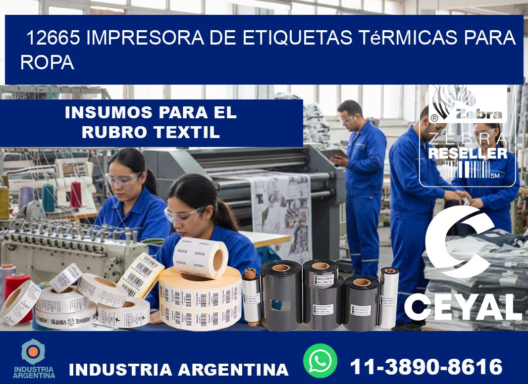 12665 impresora de etiquetas térmicas para ropa