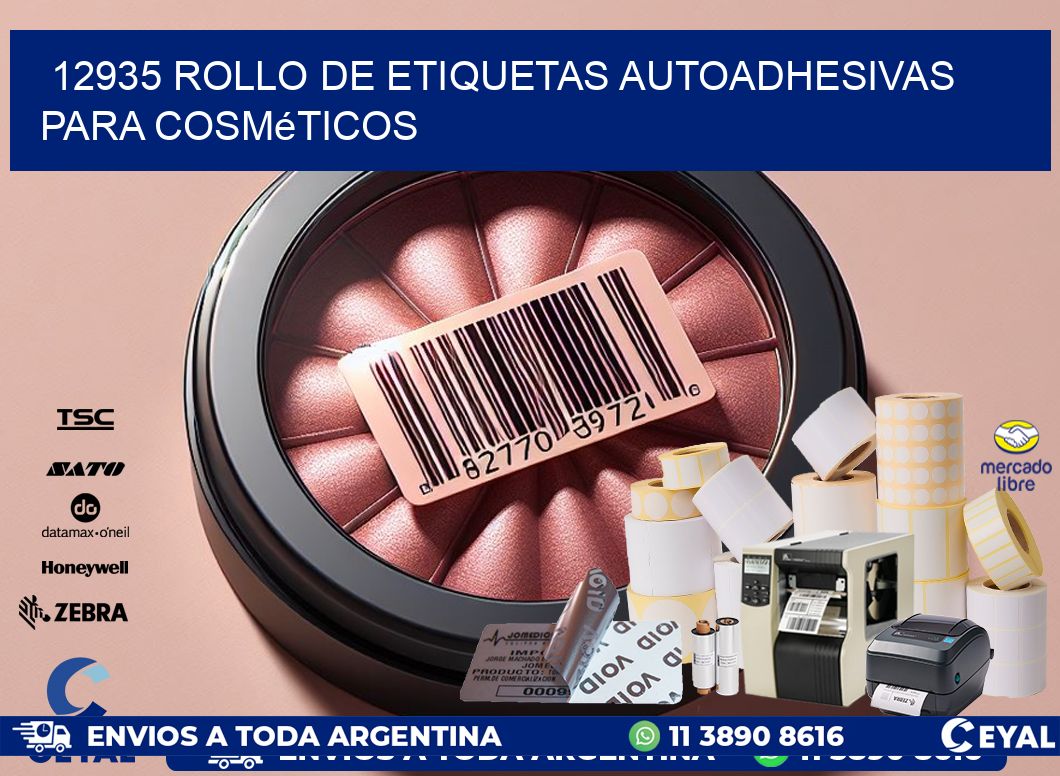 12935 rollo de etiquetas autoadhesivas para cosméticos