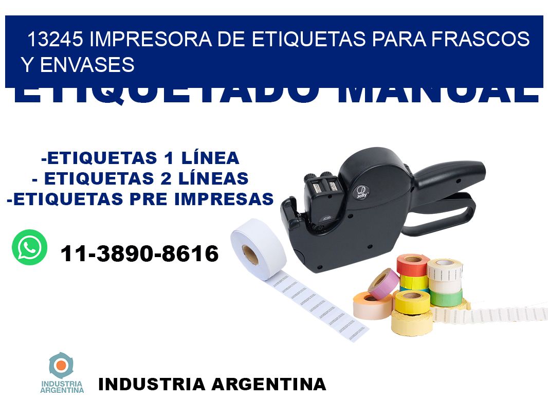 13245 impresora de etiquetas para frascos y envases