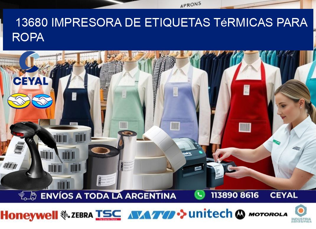 13680 impresora de etiquetas térmicas para ropa