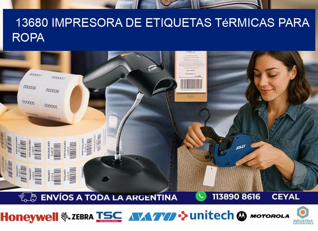 13680 impresora de etiquetas térmicas para ropa