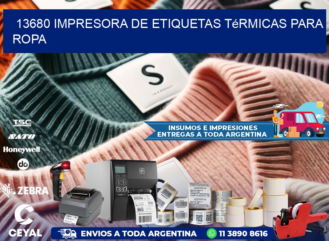13680 impresora de etiquetas térmicas para ropa