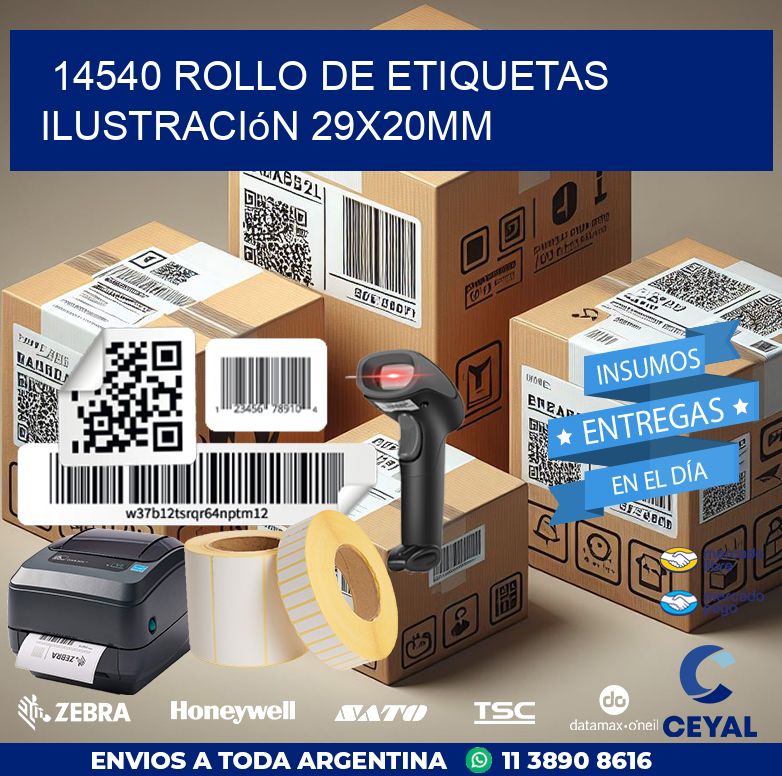 14540 Rollo De Etiquetas Ilustración 29x20mm