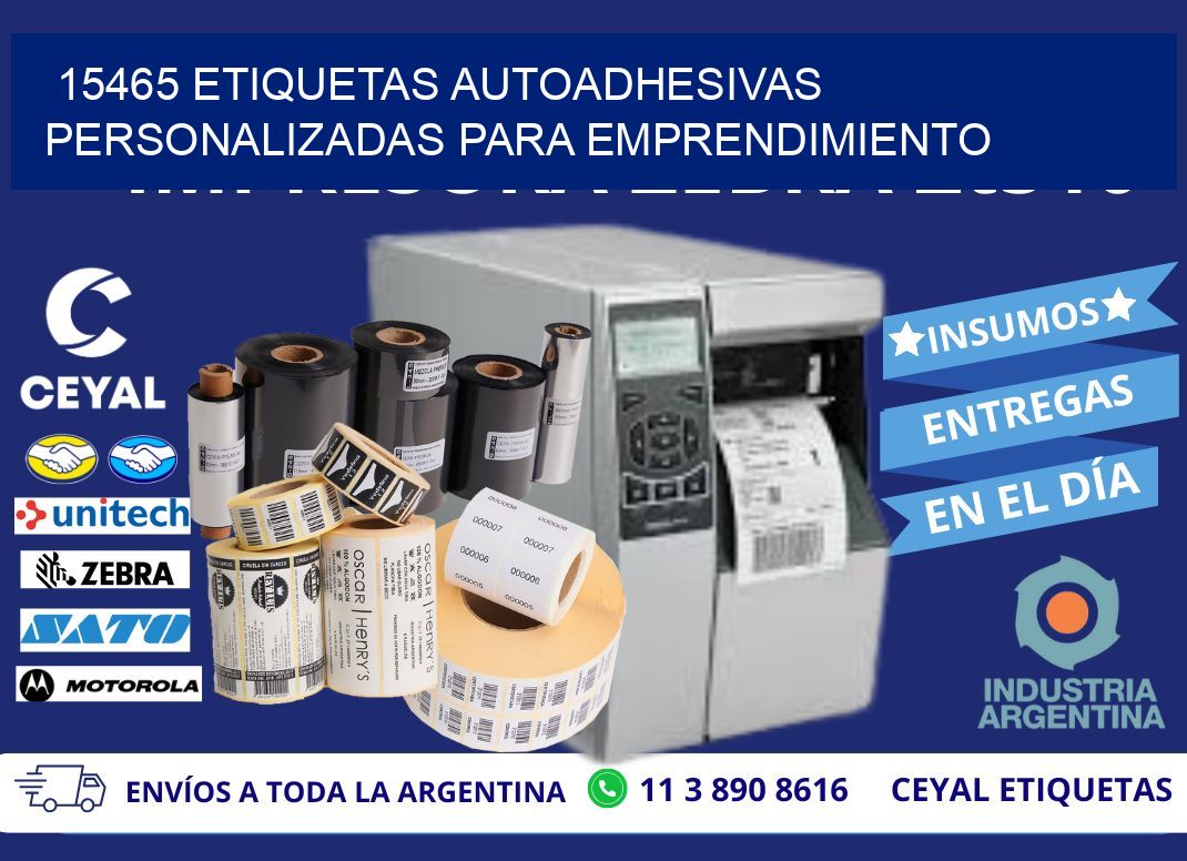 15465 etiquetas autoadhesivas personalizadas para emprendimiento