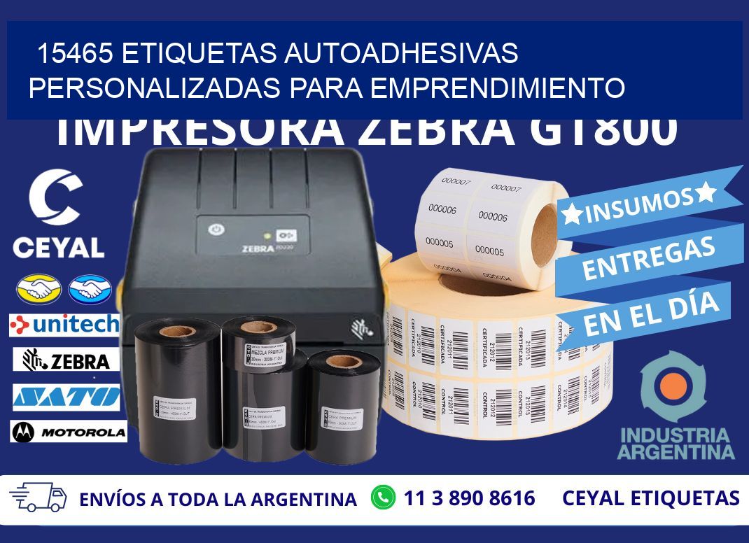 15465 etiquetas autoadhesivas personalizadas para emprendimiento