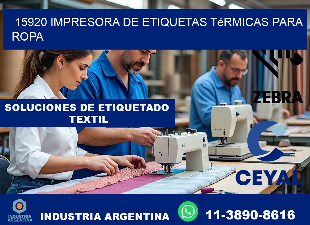 15920 impresora de etiquetas térmicas para ropa