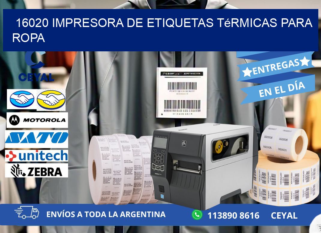 16020 impresora de etiquetas térmicas para ropa
