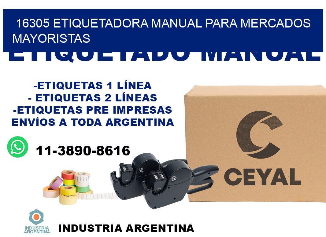 16305 etiquetadora manual para mercados mayoristas