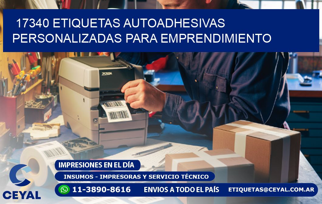 17340 etiquetas autoadhesivas personalizadas para emprendimiento
