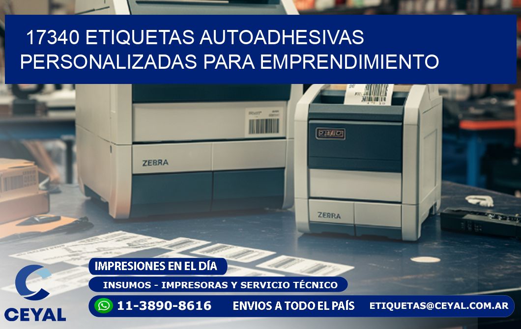 17340 etiquetas autoadhesivas personalizadas para emprendimiento