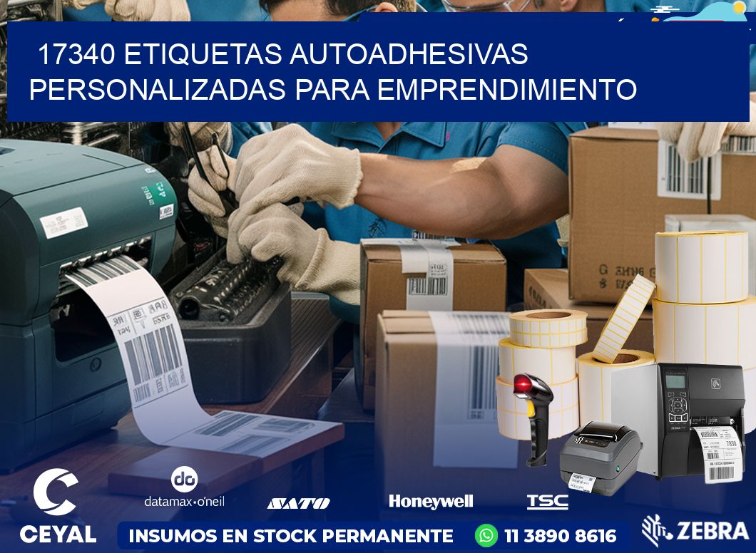 17340 etiquetas autoadhesivas personalizadas para emprendimiento