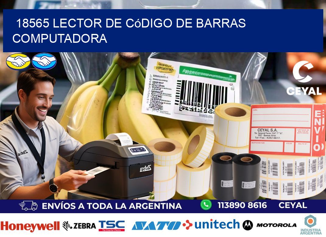 18565 Lector de código de barras computadora